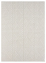 Nimes Diamond Mirage Area Rug, Ivory, 5'3"x7'3"