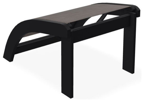 Adirondack Sling Outdoor Ottoman, James/Black