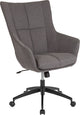 Barcelona Home And Office Upholstered High Back Chair In Dark Gray Fabric