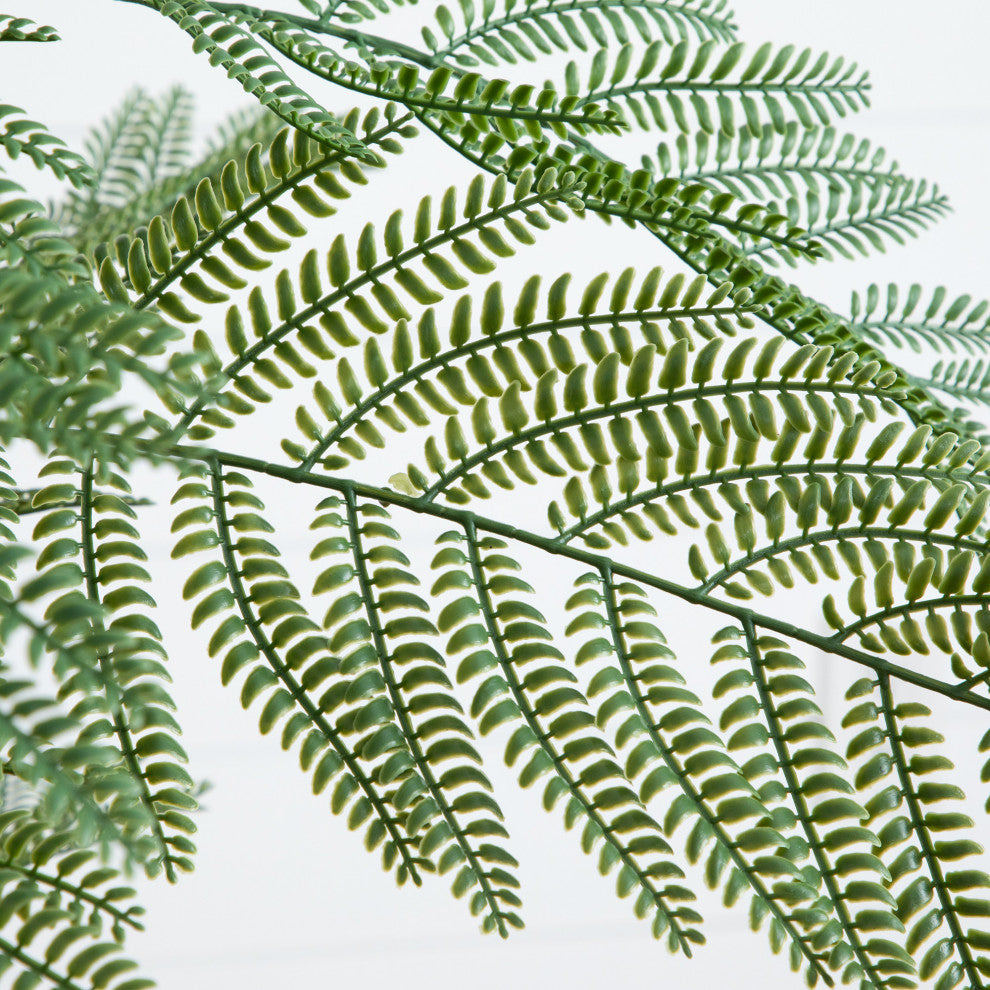 6ft. Artificial Minimalist Jacaranda Tree, White Decorative Planter