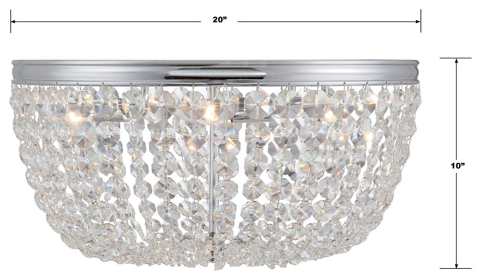 Nola 5-Light Polished Chrome Ceiling Mount