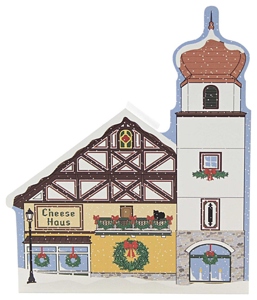 Cats Meow Village Cheese Haus Wood Christmas 2021 Frankenmuth Mi 21-531