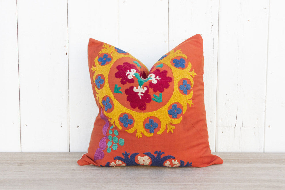 Gulnoor Vintage Suzani Square Pillow