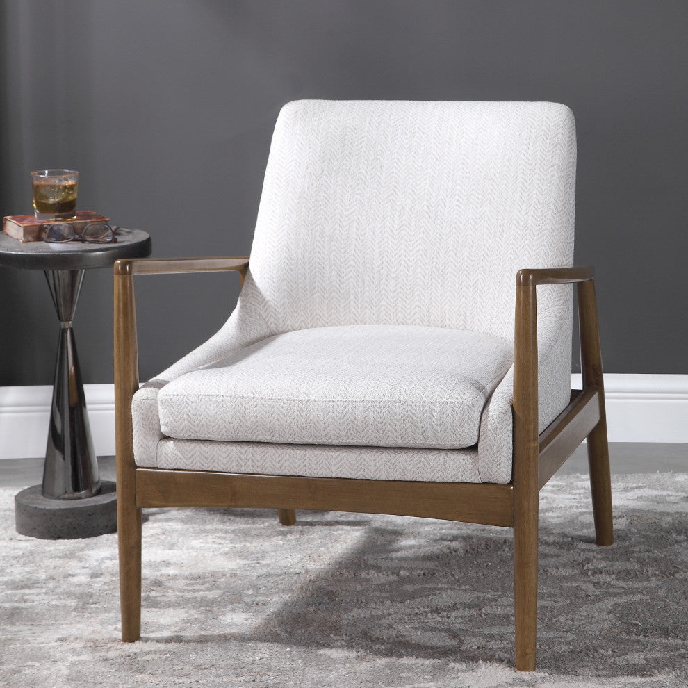 Uttermost Bev White Accent chair