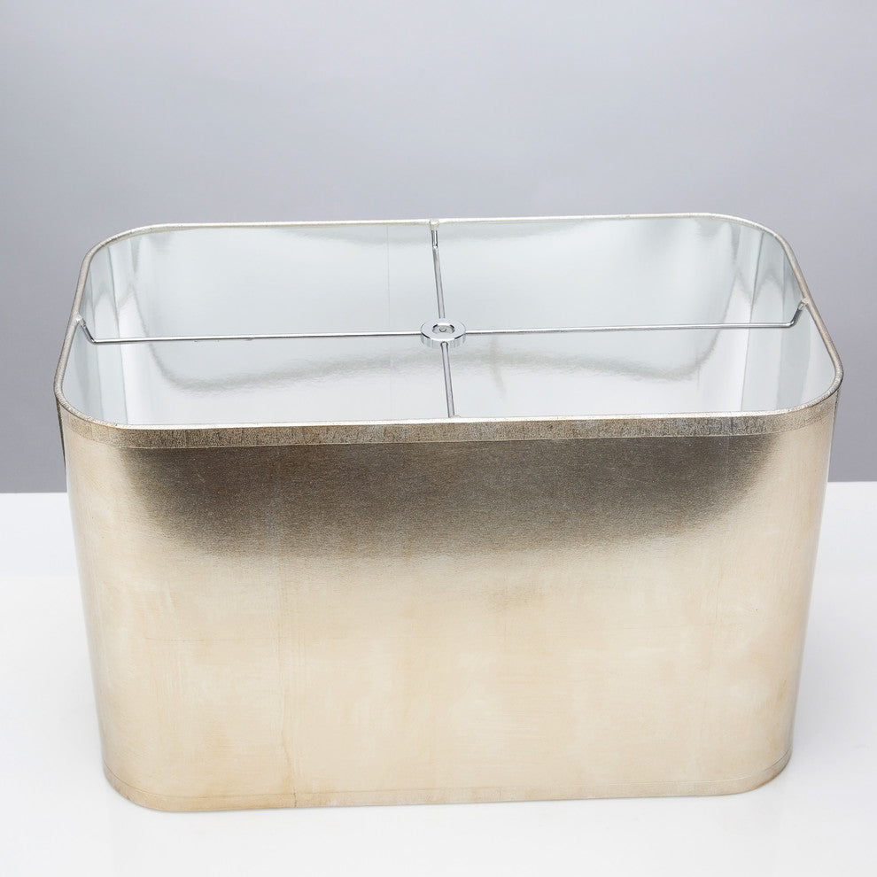 Couture Lamps Modern Glam 16/9x16/9x10" Rectangular Antique Silver Foil Shade