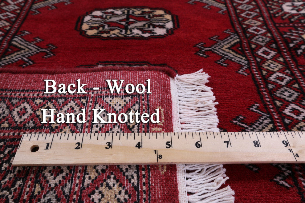 Signed Silky Bokhara Handmade Wool Runner Rug 2' 7" X 9' 10" - Q13782