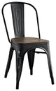 Promenade Bamboo Side Chair, Black