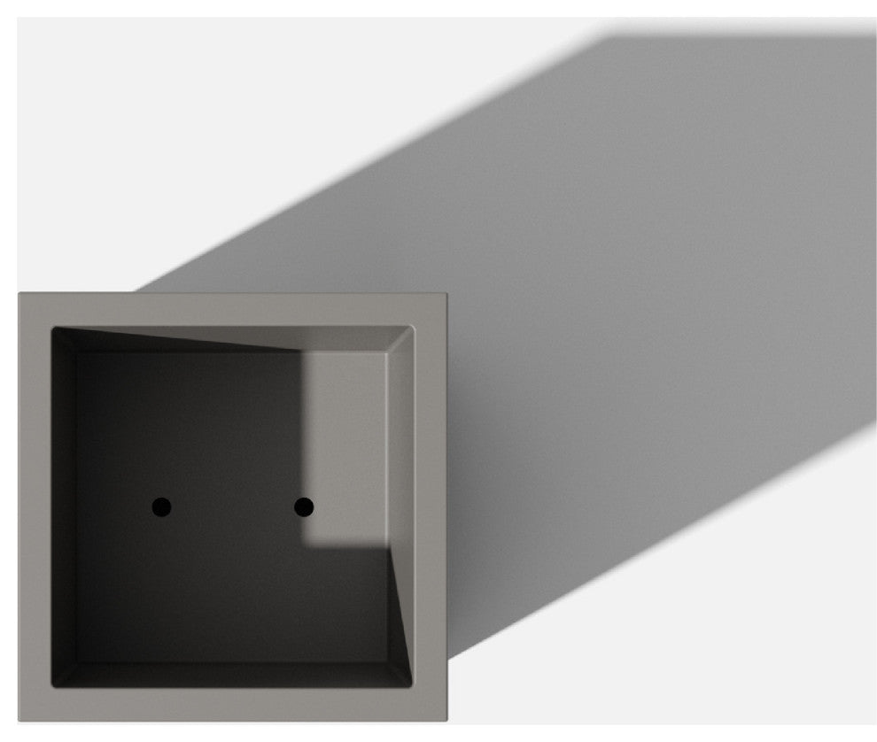 Veradek Block Series Pedestal Planter, Grey, Tall