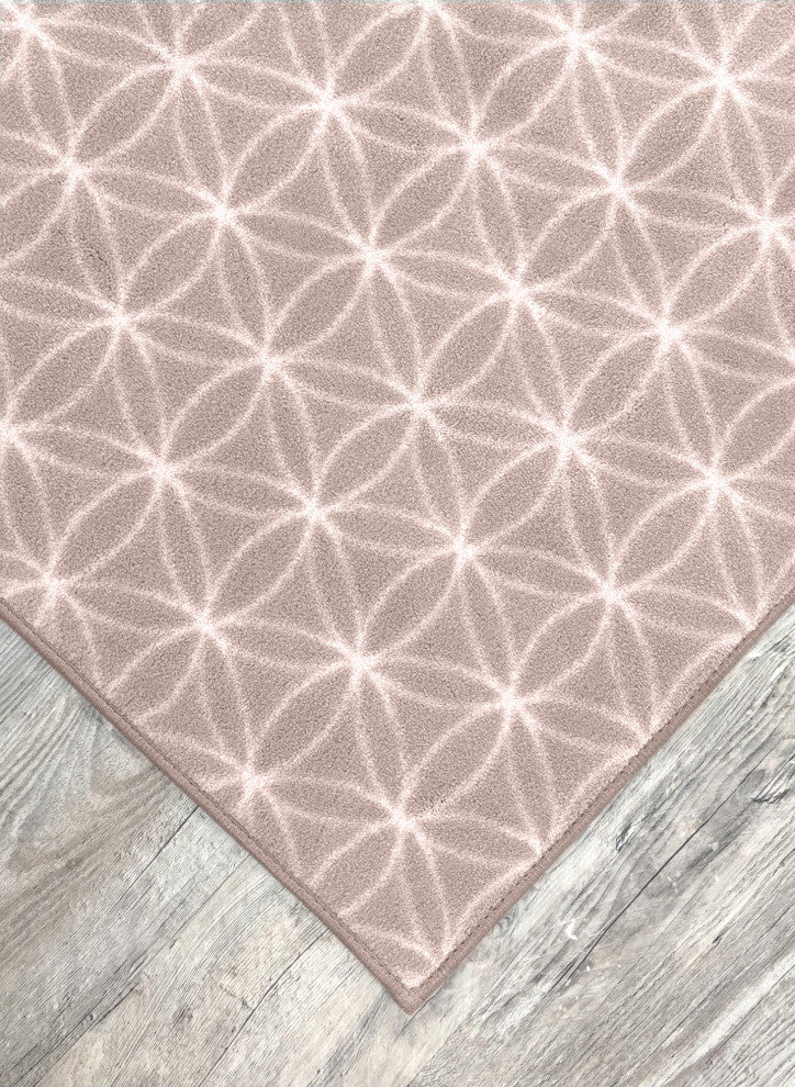 EYELET Soft Tactesse Nylon Area Rug with Anti-Stain Protection, Pink Slipper, 9'x12'