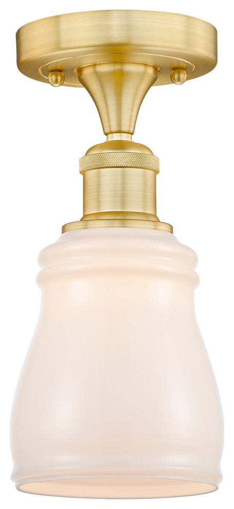 Innovations Ellery 1 4.75" Semi-Flush Mount Satin Gold