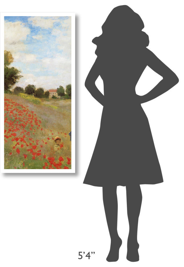 "Field Of Poppies (Les Coquelicots) 1873 (center)" Paper Art, 20"x42"