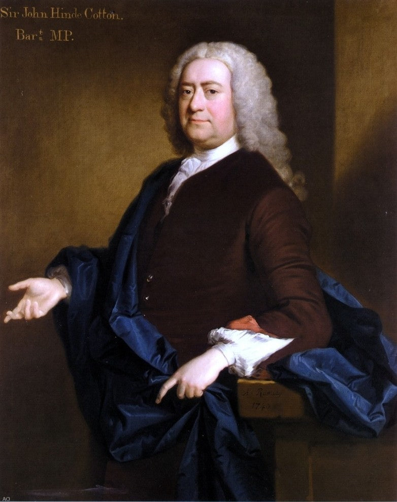 Allan Ramsay Portrait of Sir John Hynde Cotton 3rd BT. Gallery Wrapped Canvas