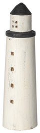 Abner, Large, 4Lx4W White Wooden Coastal Lighthouse