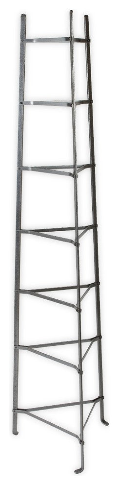 Handcrafted 7-Tier Gourmet Cookware Stand Hammered Steel (Unassembled)