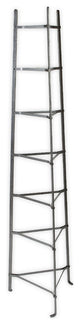 Handcrafted 7-Tier Gourmet Cookware Stand Hammered Steel (Unassembled)