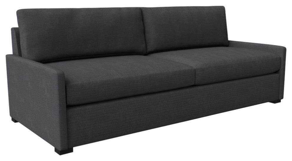 Nativa Interiors Kimpton 91" Sofa, Charcoal, Depth: Classic