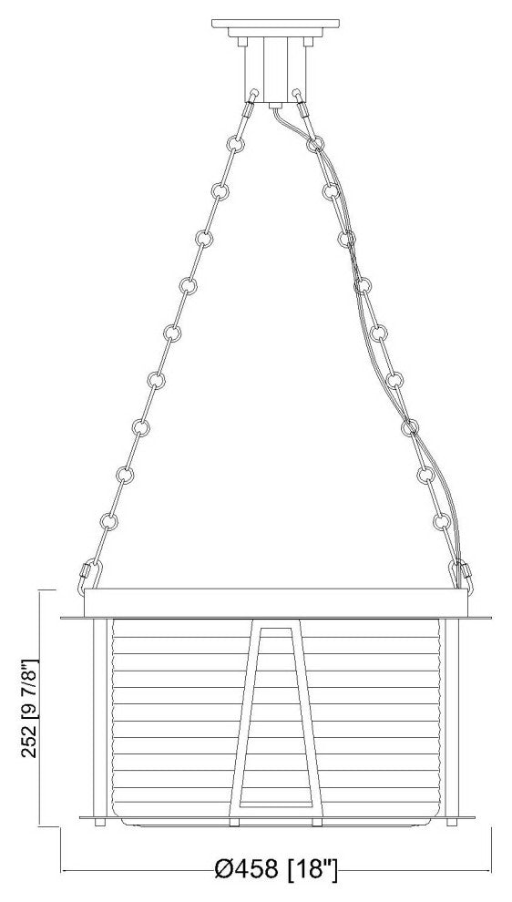 Z-LITE 3-Light Pendant, Rubbed Brass
