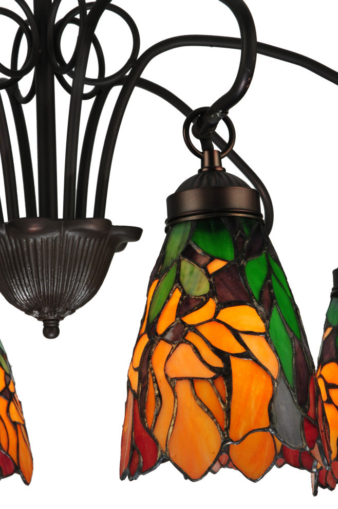 26 Wide Iris 6 Light Chandelier