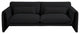 Stylus Boucle Fabric Upholstered Sofa, Black