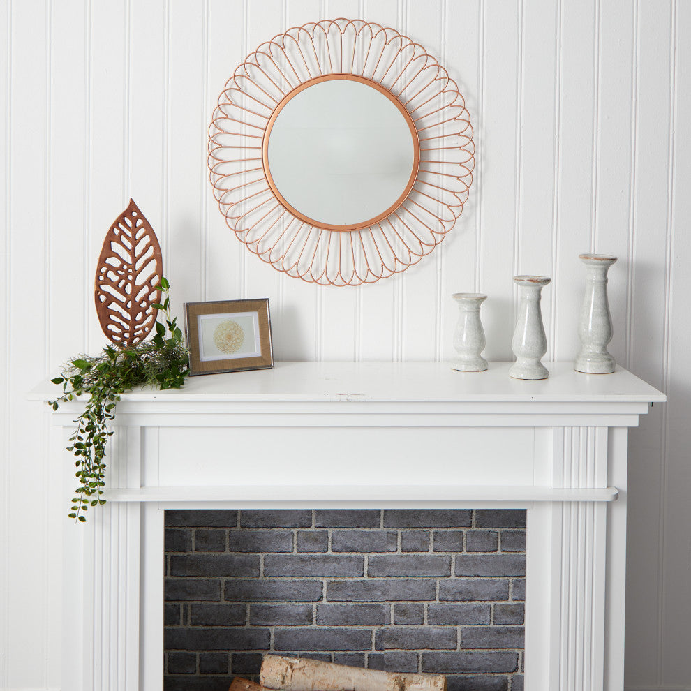 28" Starburst Mirror Wall Decor