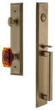 Fifth Avenue 1-Piece Dummy Handleset, D Grip and Baguette Amber Knob, 849267