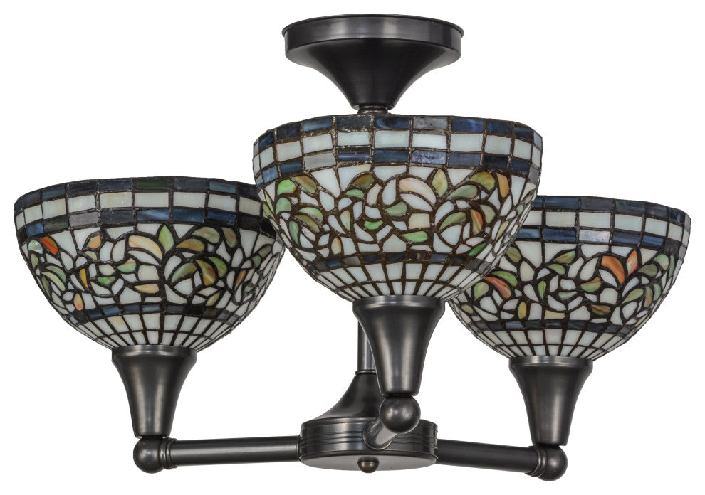 22W Tiffany Turning Leaf 3 LT Flushmount