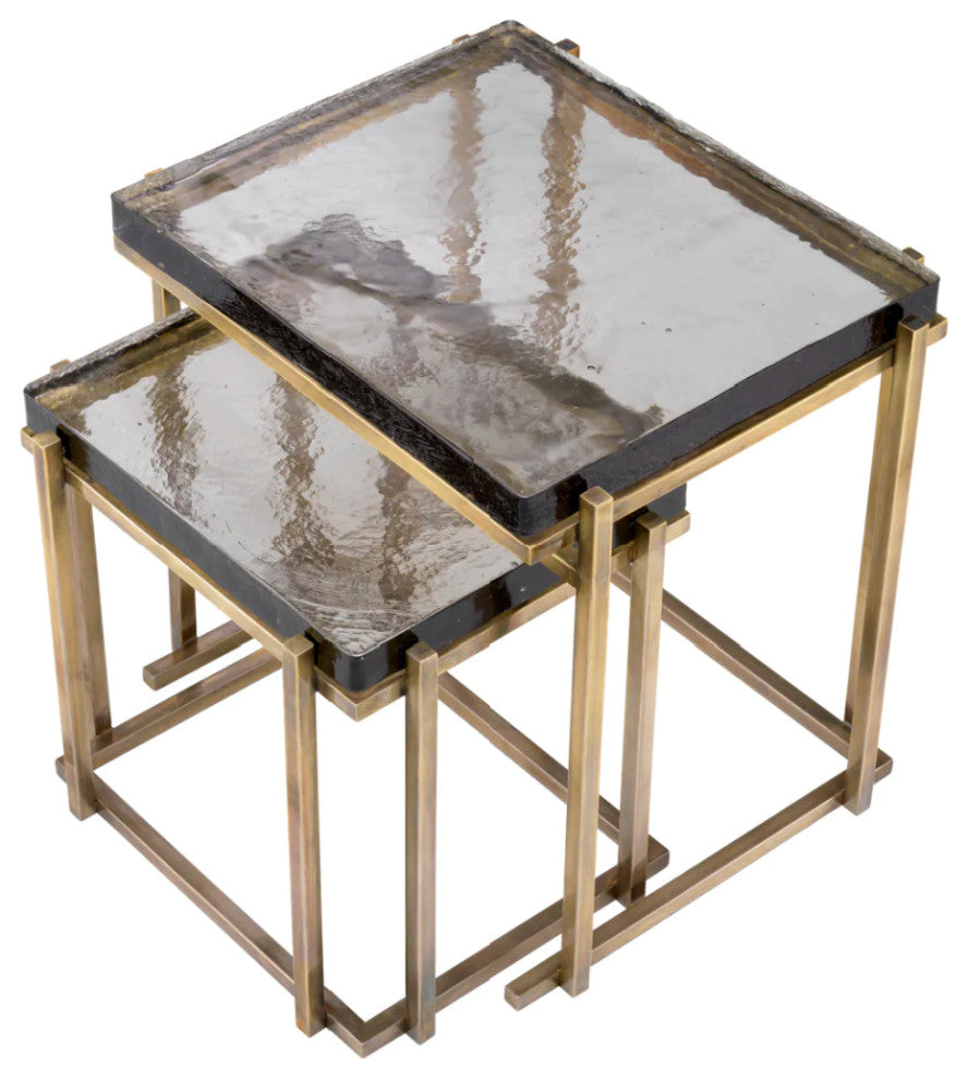 Square Glass Side Tables (2) | Eichholtz Niemeyer