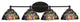 Capri 4-Light Bath Bar, Matte Black/Blue Mosaic Art