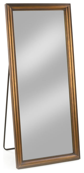 55" Gold Framed Floor Mirror With Easel Back