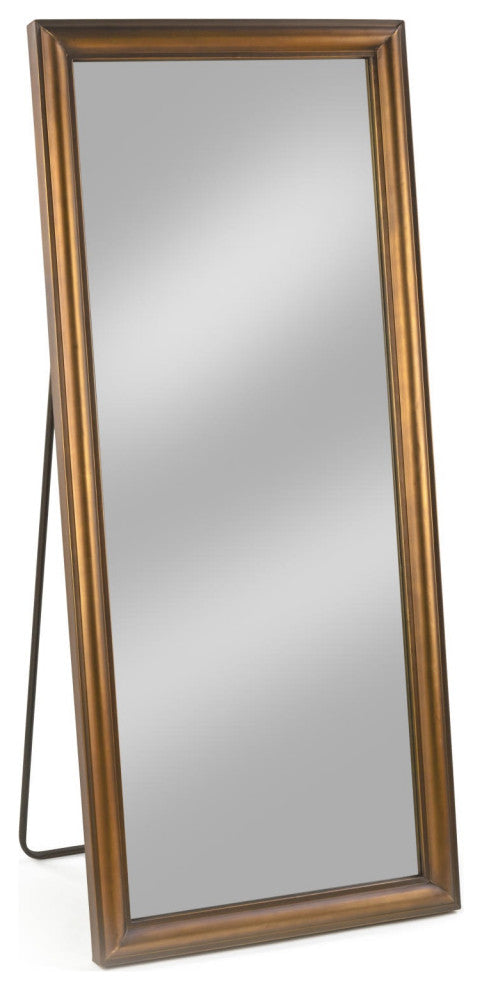 55" Gold Framed Floor Mirror With Easel Back