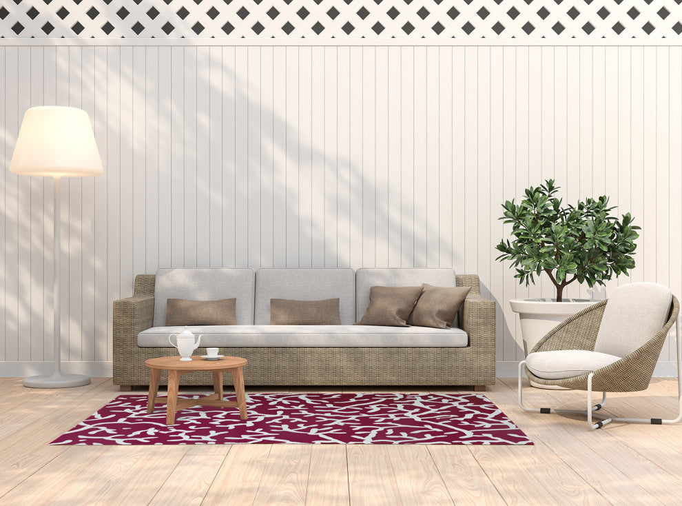 Seaweed Nautical & Coastal Chenille Area Rug