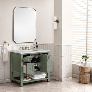 Breckenridge 36" Single Vanity, Smokey Celadon,  Ethereal Noctis Top