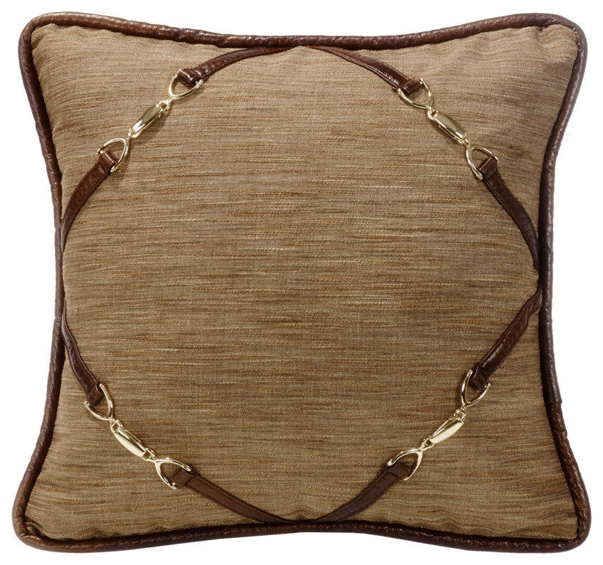 Pillow With Buckle Corners, 18x18