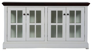 63" West Winds Credenza, Base: Smokey Blue, Top: Concord Cherry