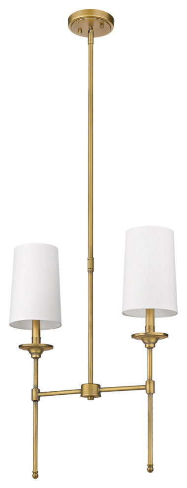 Zlite 3033-2L-RB 2-Light Island, Off White