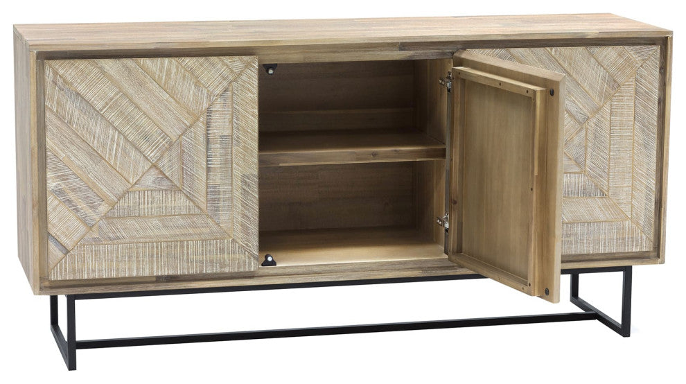 Peridot Sideboard Buffet, Natural Acacia Wood