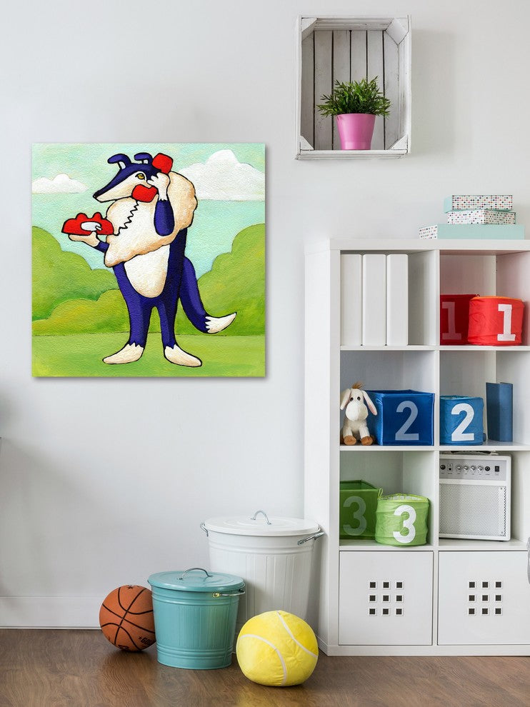 Marmont Hill, "Give a Dog a Phone" by Janet Nelson on Wrapped Canvas, 32x32