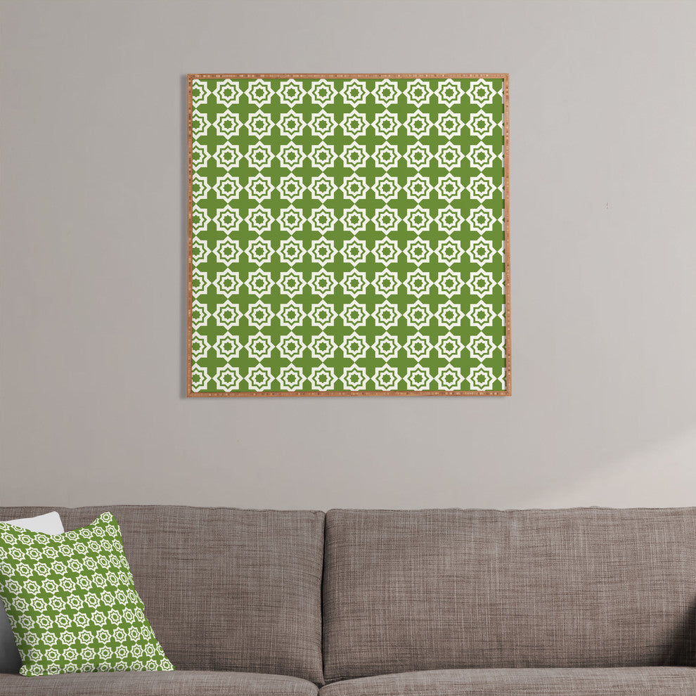 Deny Designs Khristian A Howell Moroccan Mirage Green Framed Wall Art