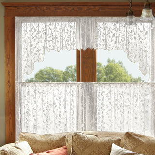 Bristol Garden 72x36 Swag Pair, White