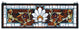Meyda Lighting 73063 28"W X 9"H Beveled Ellsinore Transom Stained Glass Window