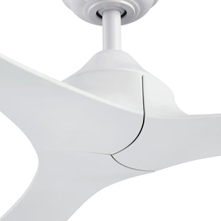 56" Modern Propeller Ceiling Fan with Remote Control and DC Reversible Motor, White