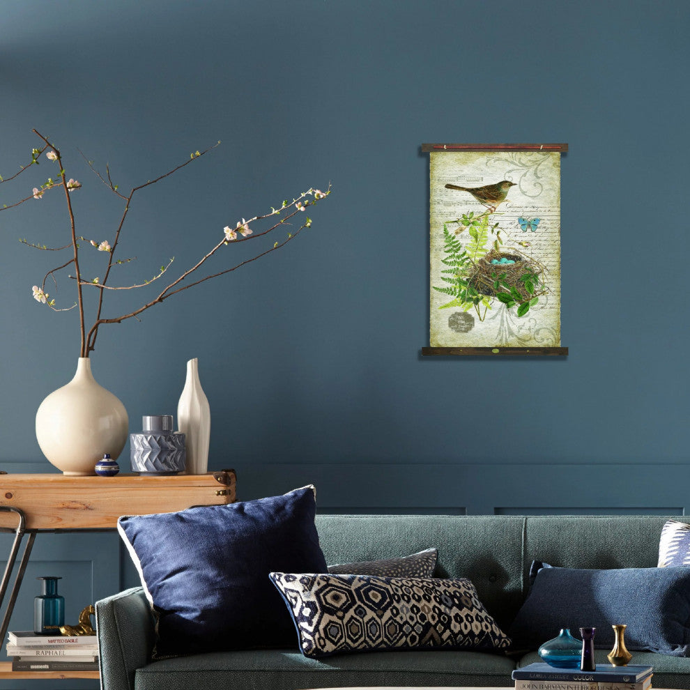 Vintage Song Bird Large Tapestry Wall Decor