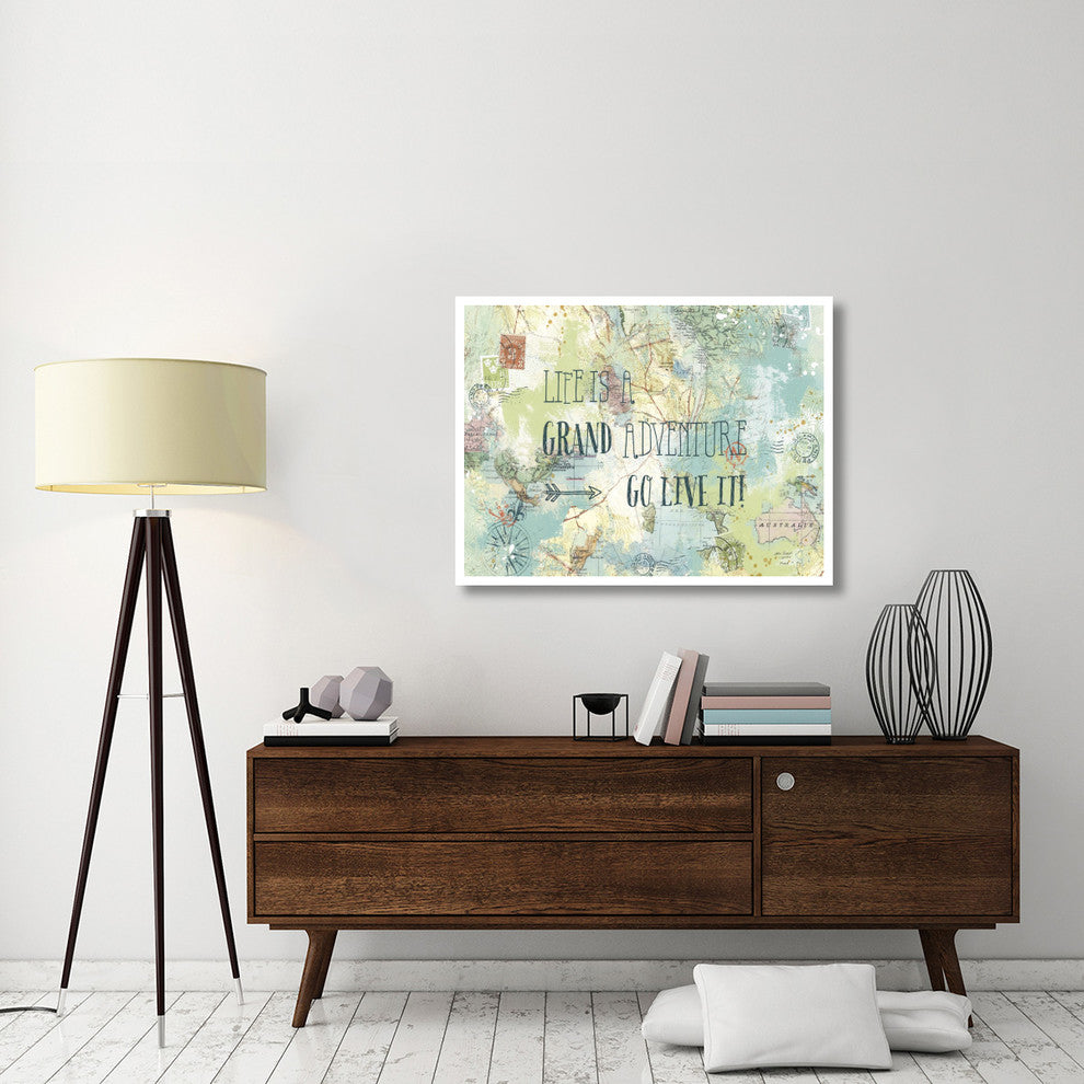 "Map Sentiments I" Digital Paper Print by Katie Pertiet, 42"x32"