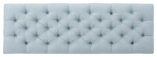 GDF Studio Ottilie Contemporary Button-Tufted Storage Ottoman Bench, Light Sky/Dark Brown