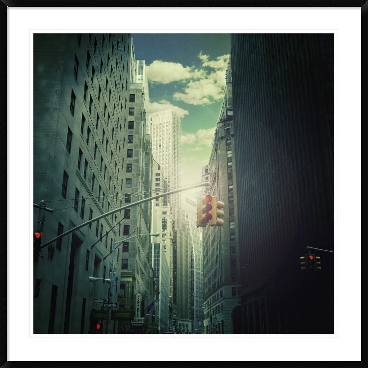 "Downtown" Framed Digital Print by Ambra, 44x44"