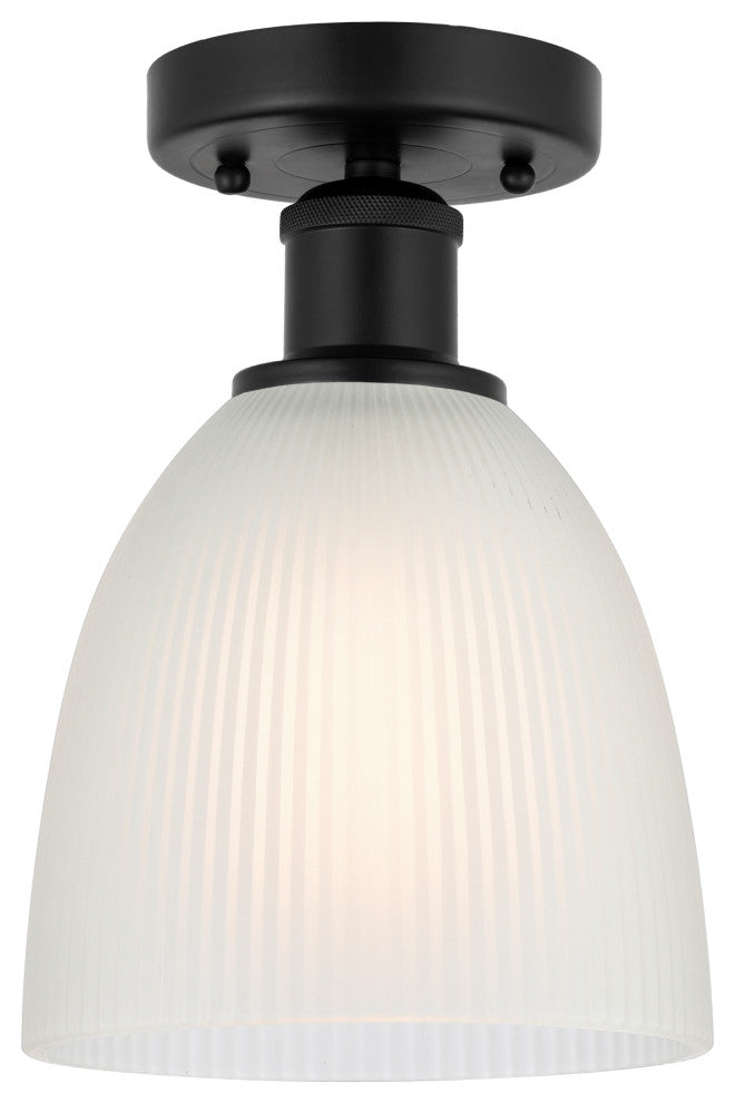 Innovations 616-1F-BK-G381 Castile 1 Light 6" Semi-Flush Mount, Matte Black