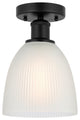 Innovations 616-1F-BK-G381 Castile 1 Light 6" Semi-Flush Mount, Matte Black