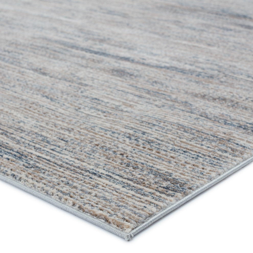 Pasque Abstract Dark Blue/ Tan Area Rug 7'10"X10'
