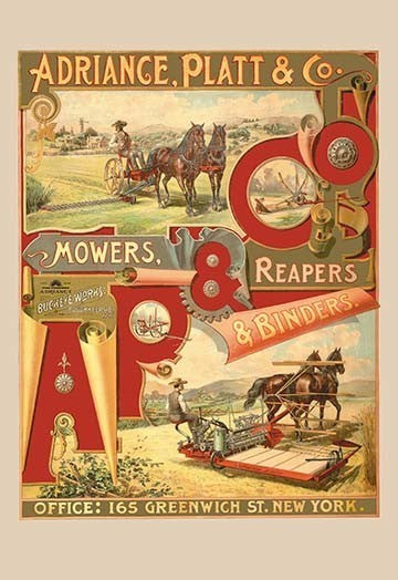 Adriance, Platt and Co., Mowers, Reapers and Binders - Fine Art Giclee Print