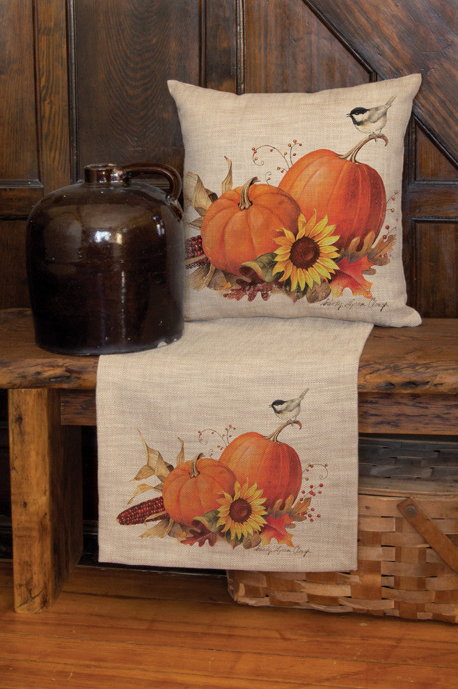 HARVEST PUMPKIN 18x18 PILLOW